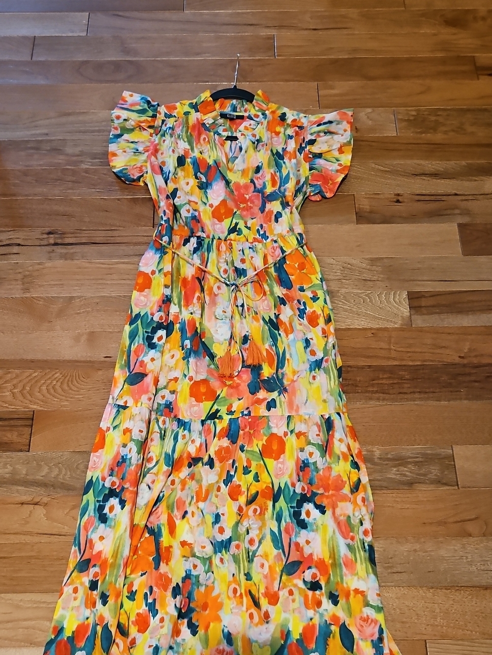 Nwot Lior Paris Sophiya Floral Cotton Maxi Dress Size Small